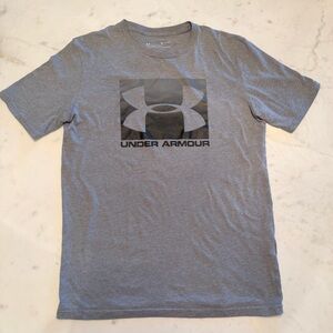 Under Armour Men's Heather Gray Logo Tee